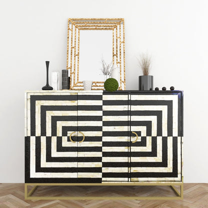 Royal Haven Black & White Sideboard