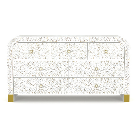 Elegant Vine White Sideboard