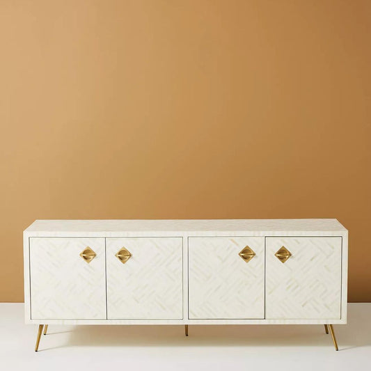 Vintage Luxe White Media Unit