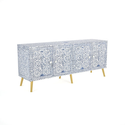 Vintage Luxe Blue & White Media Unit