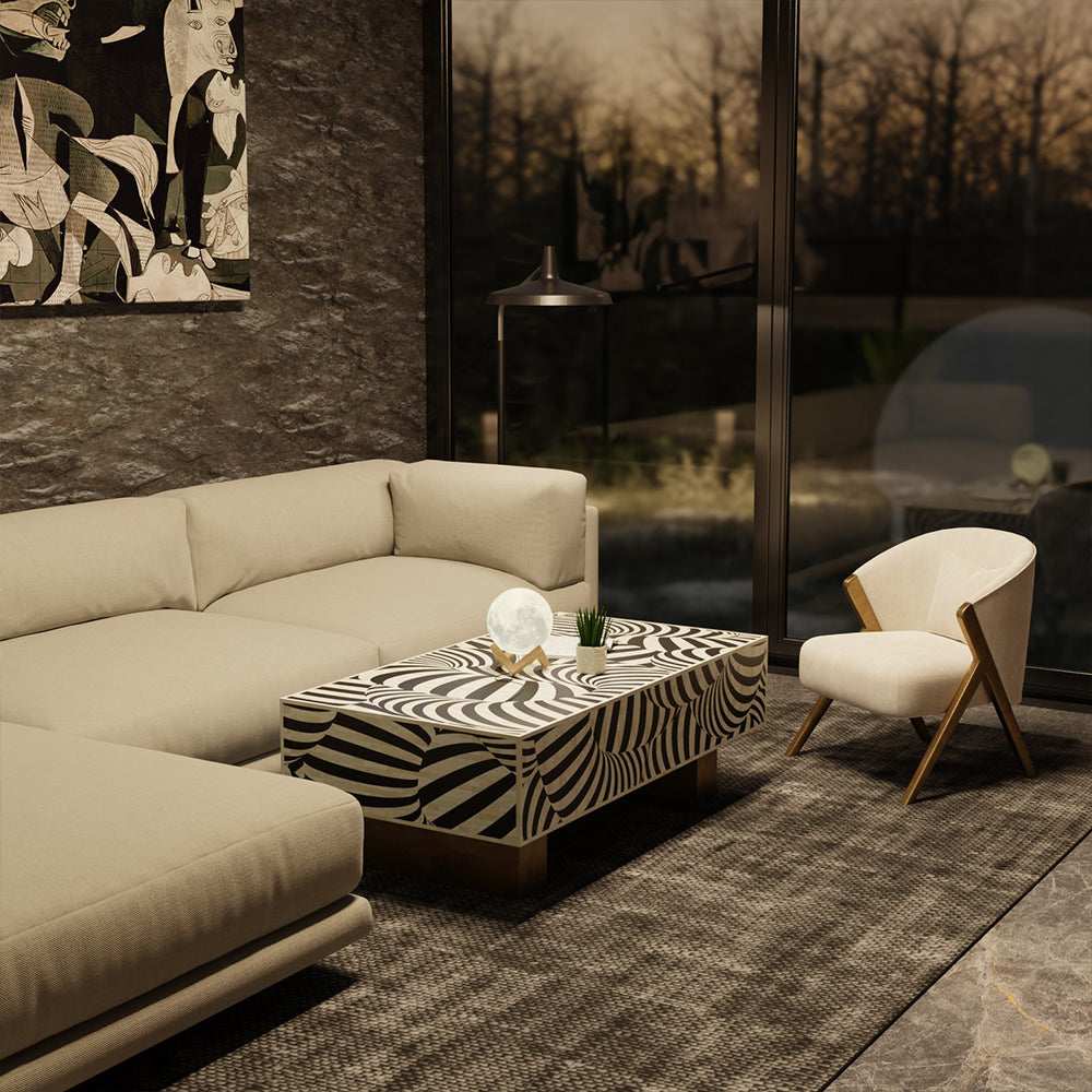 Eternal Bloom Black Coffee Table