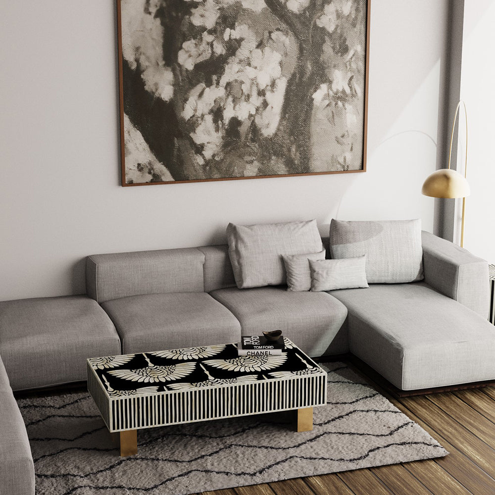 Eternal Bloom Black Coffee Table