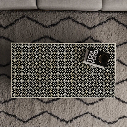 Eternal Bloom Black & White Coffee Table