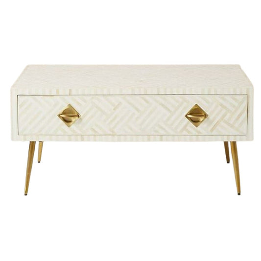 Vintage Charm White Coffee Table