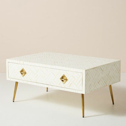 Vintage Charm White Coffee Table