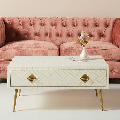 Vintage Charm White Coffee Table