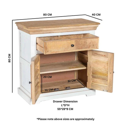 Pure Life 1 Drawer & 2 Door Small Sideboard