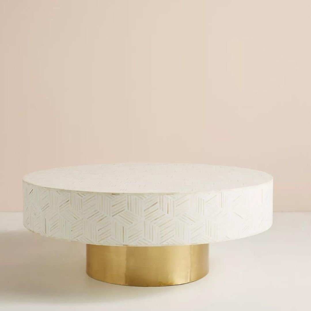 Moroccan Luxe White Coffee Table