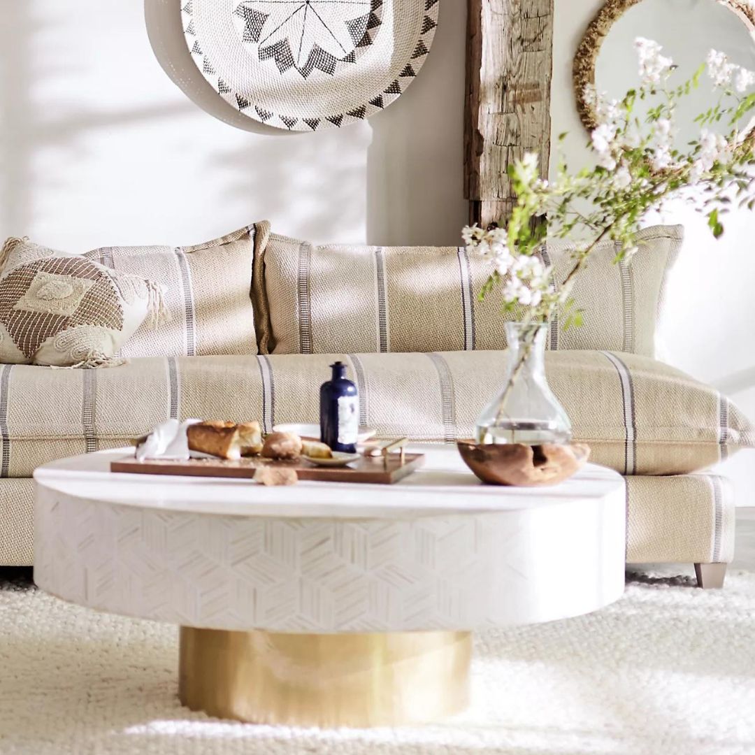 Moroccan Luxe White Coffee Table