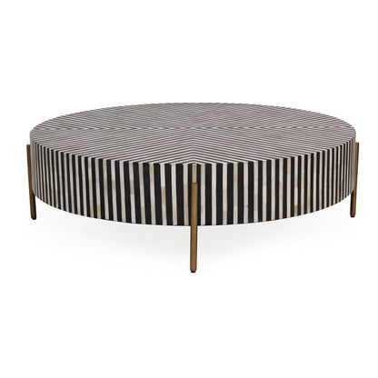 Ivory Mosaic Black Coffee Table