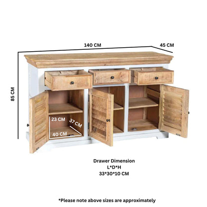 Pure Life 3 Drawer & 3 Doors Large Sideboard