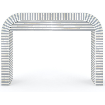 Artisanal Chevron Dark Grey Console Table