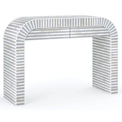 Artisanal Chevron Dark Grey Console Table