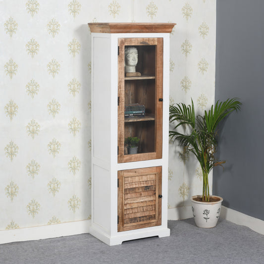 Pure Life Bookcase Display Cabinet - 3 Shelves & 1 Door