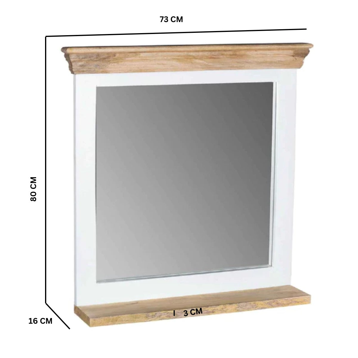 Pure Life Mirror Frame With Shelf