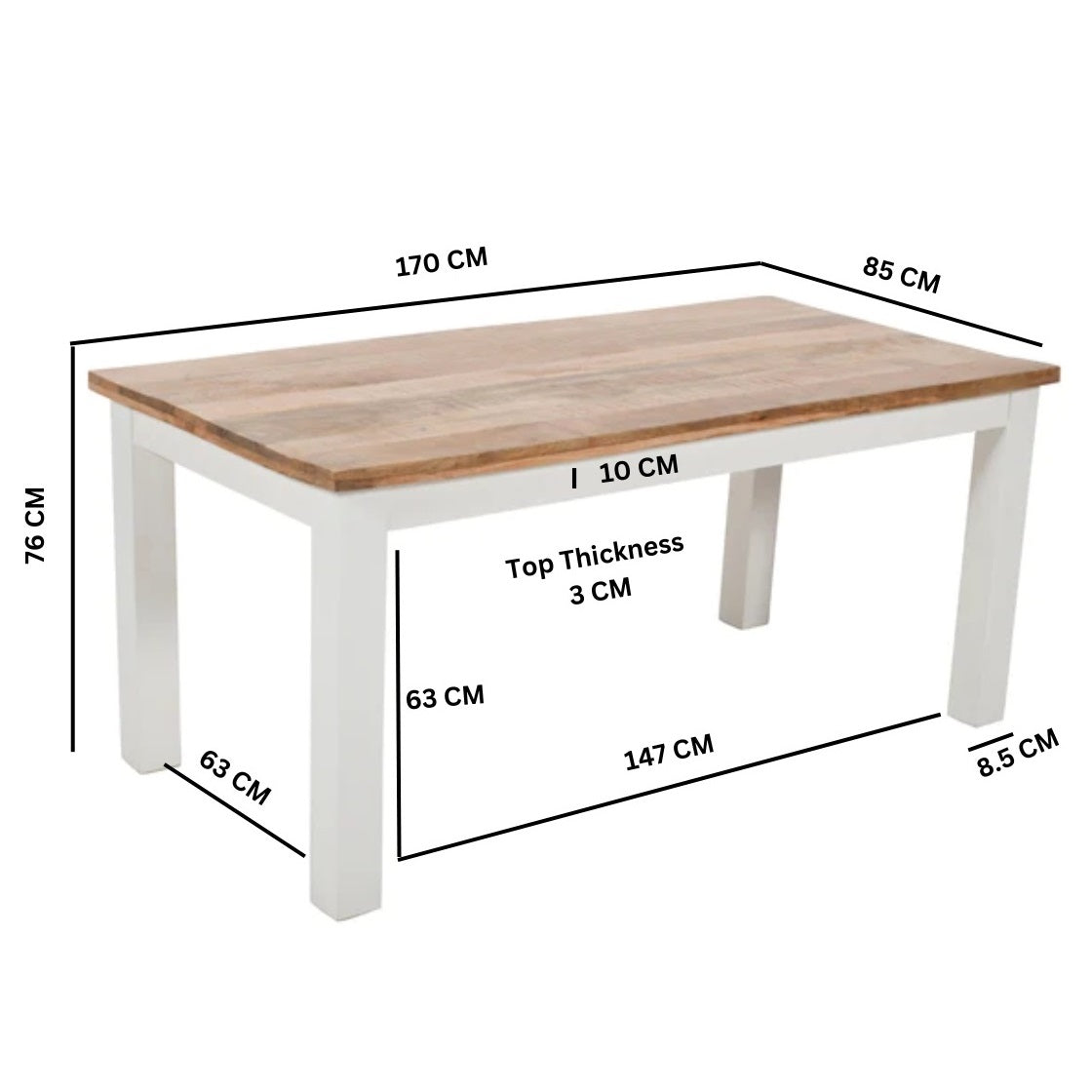 Pure Life Dining Table 170Cm