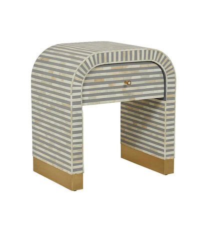 Celestial Mosaic Grey Bedside Table