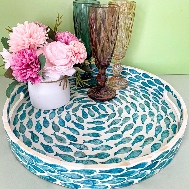 Stylish Decor Blue Tray