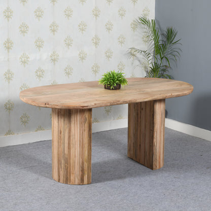 Rajsamand Furniture Natural Solid Wooden Dining Table