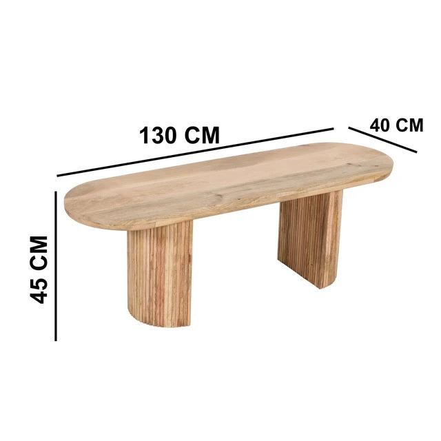 Rajsamand Furniture Natural Solid Wooden Dining Bench