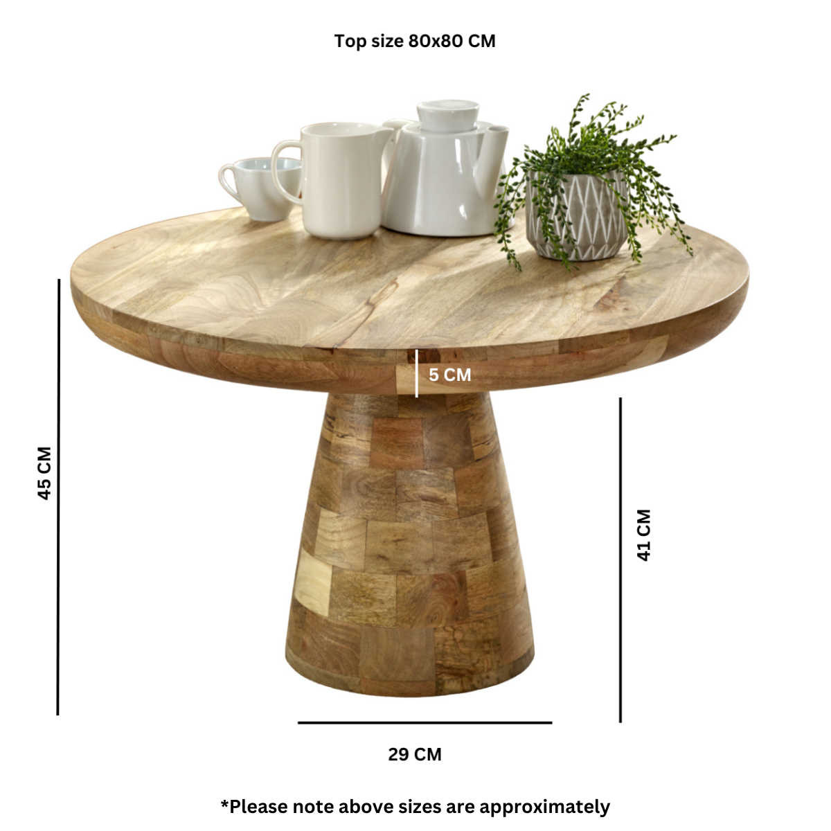 Rough Swan Timber Coffee Table Mushroom Style