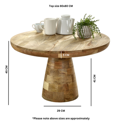 Rough Swan Timber Coffee Table Mushroom Style