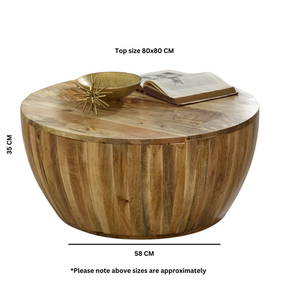 Rough Swan Timber Drum Coffee Table