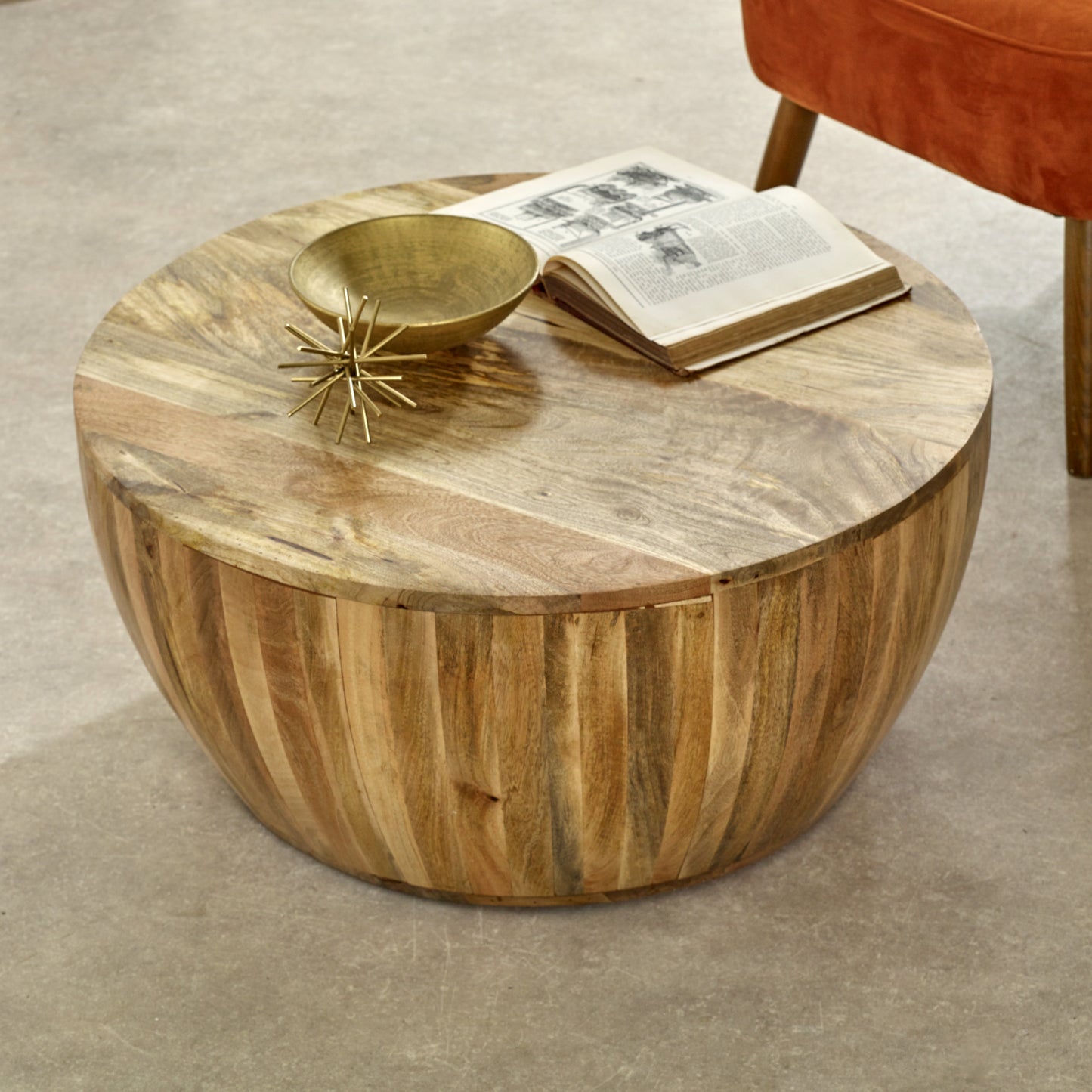 Rough Swan Timber Drum Coffee Table