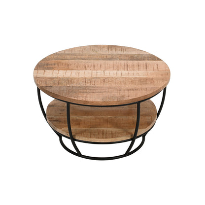 Rough Swan Timber Coffee Table With Shelf