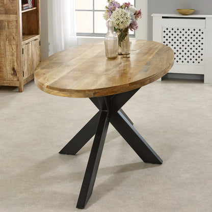 Rough Swan Timber Oval Dining Table 6-8 Seater