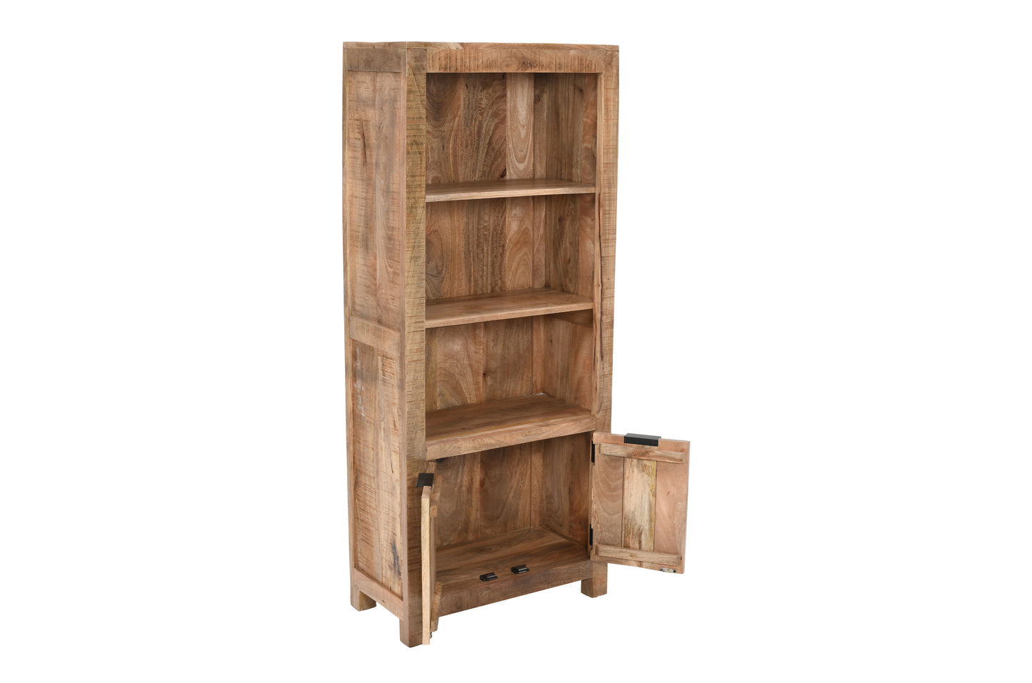 Rough Swan Timber Bookcase With Doors