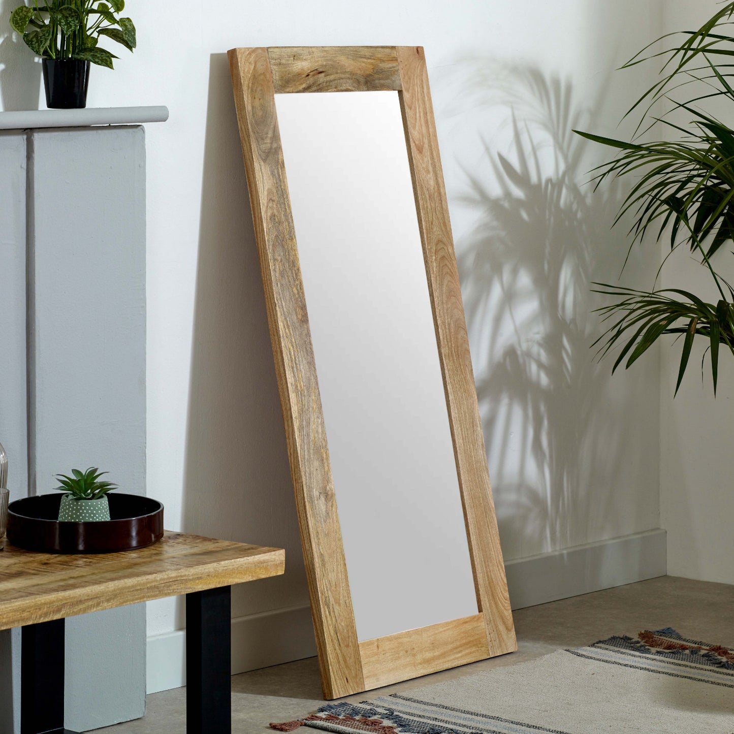 Rough Swan Timber Frame Mirror Extra Long