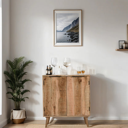 Rough Swan Timber Bar Cabinet  Sideboard