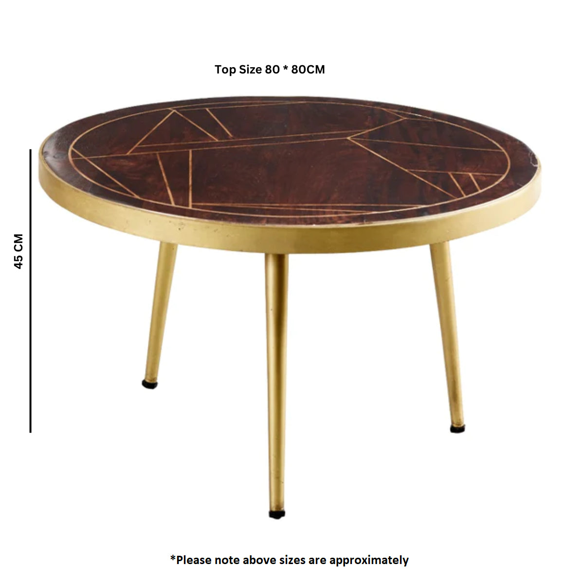 Boston Dark Gold Round Coffee Table