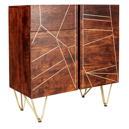 Boston Dark Gold 2 Door Medium Sideboard