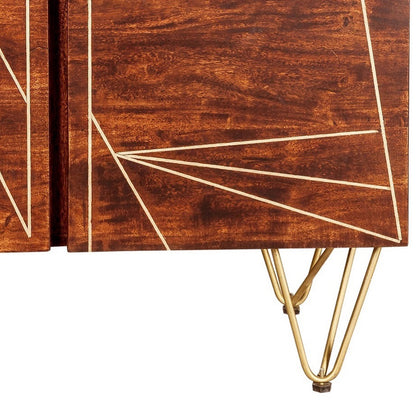 Boston Dark Gold 2 Door Medium Sideboard