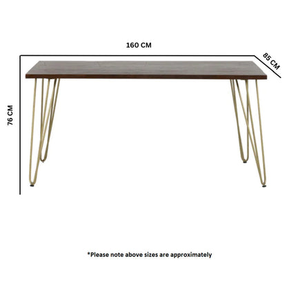 Boston Dark Gold Dining Table