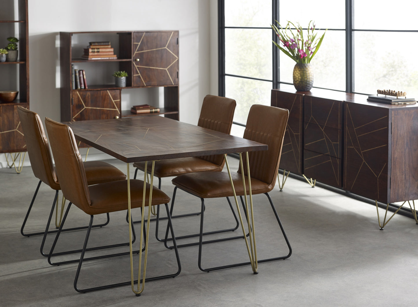 Boston Dark Gold Dining Table