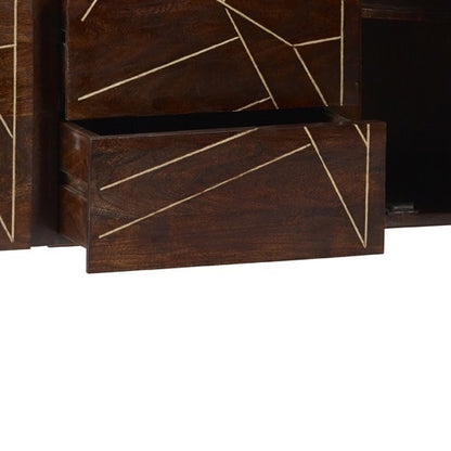 Boston Dark Gold Extra Large Sideboard 3 Drawers And 2 Doors