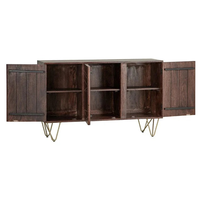 Boston Dark Gold Large Sideboard 3 Door