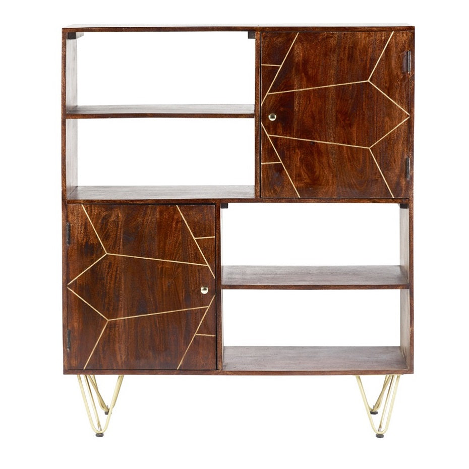 Boston Dark Gold Display Cabinet