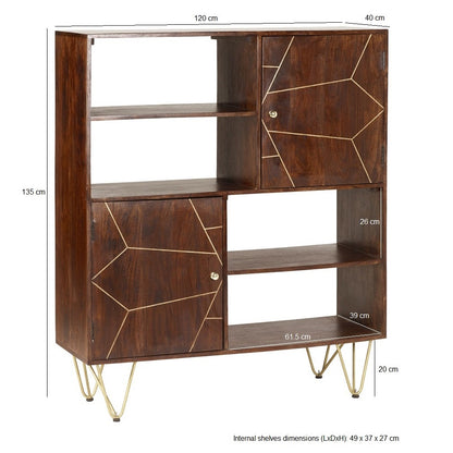 Boston Dark Gold Display Cabinet