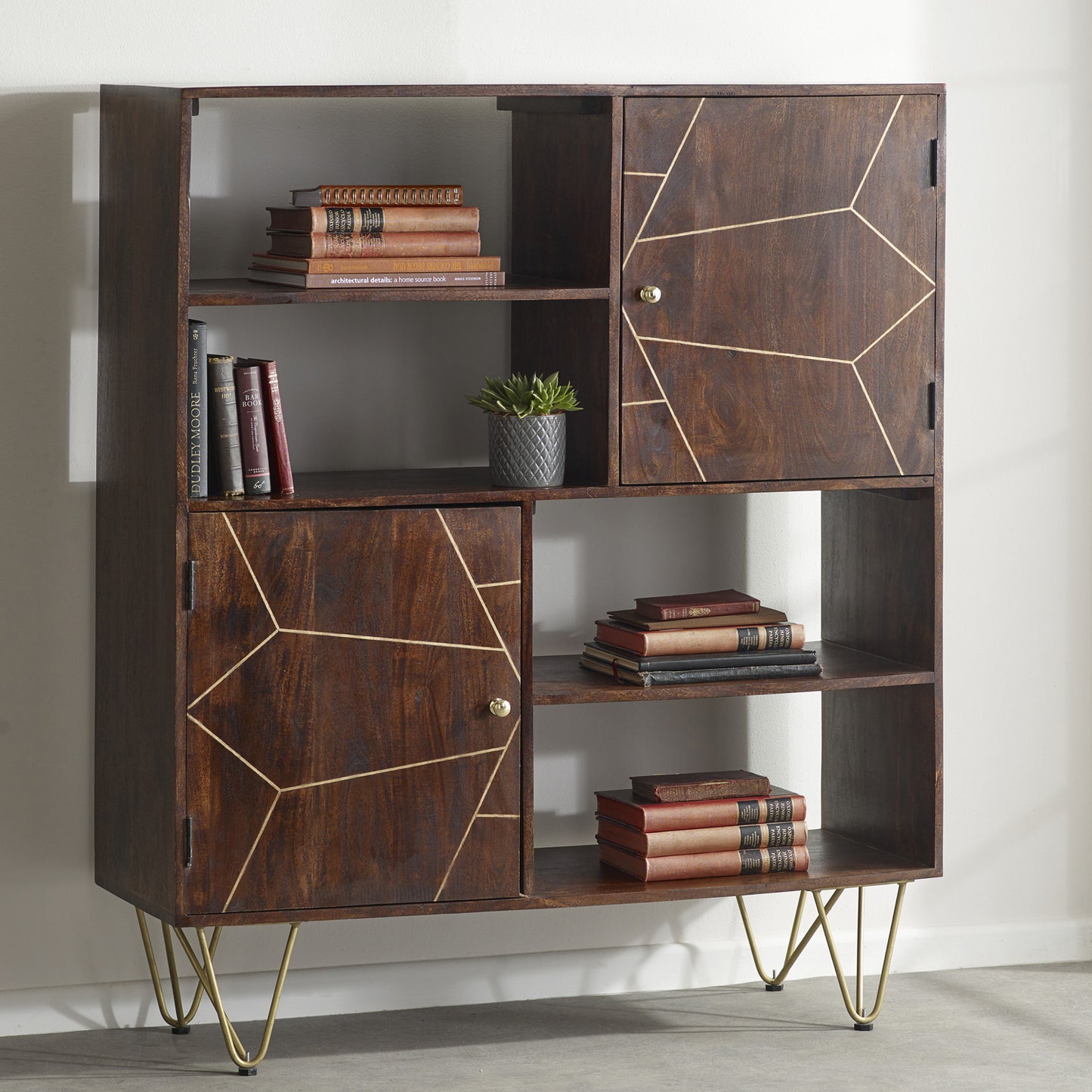 Boston Dark Gold Display Cabinet