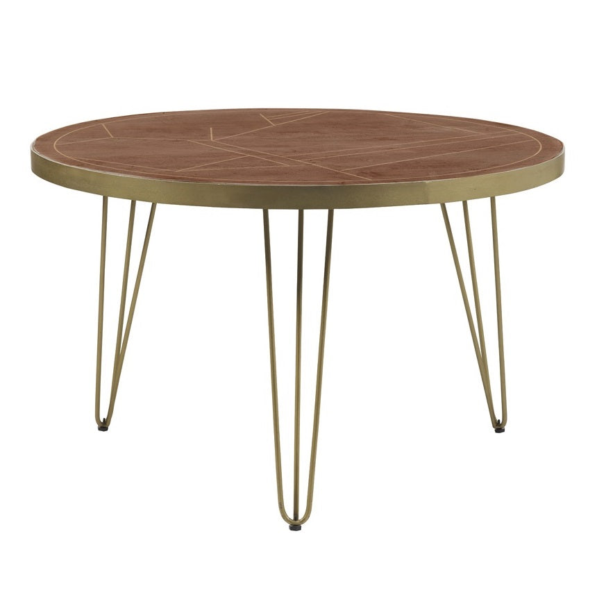 Boston Dark Gold Round Dining Table