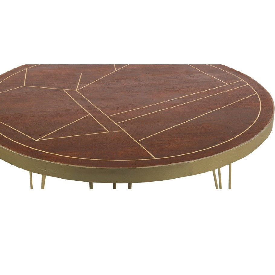 Boston Dark Gold Round Dining Table