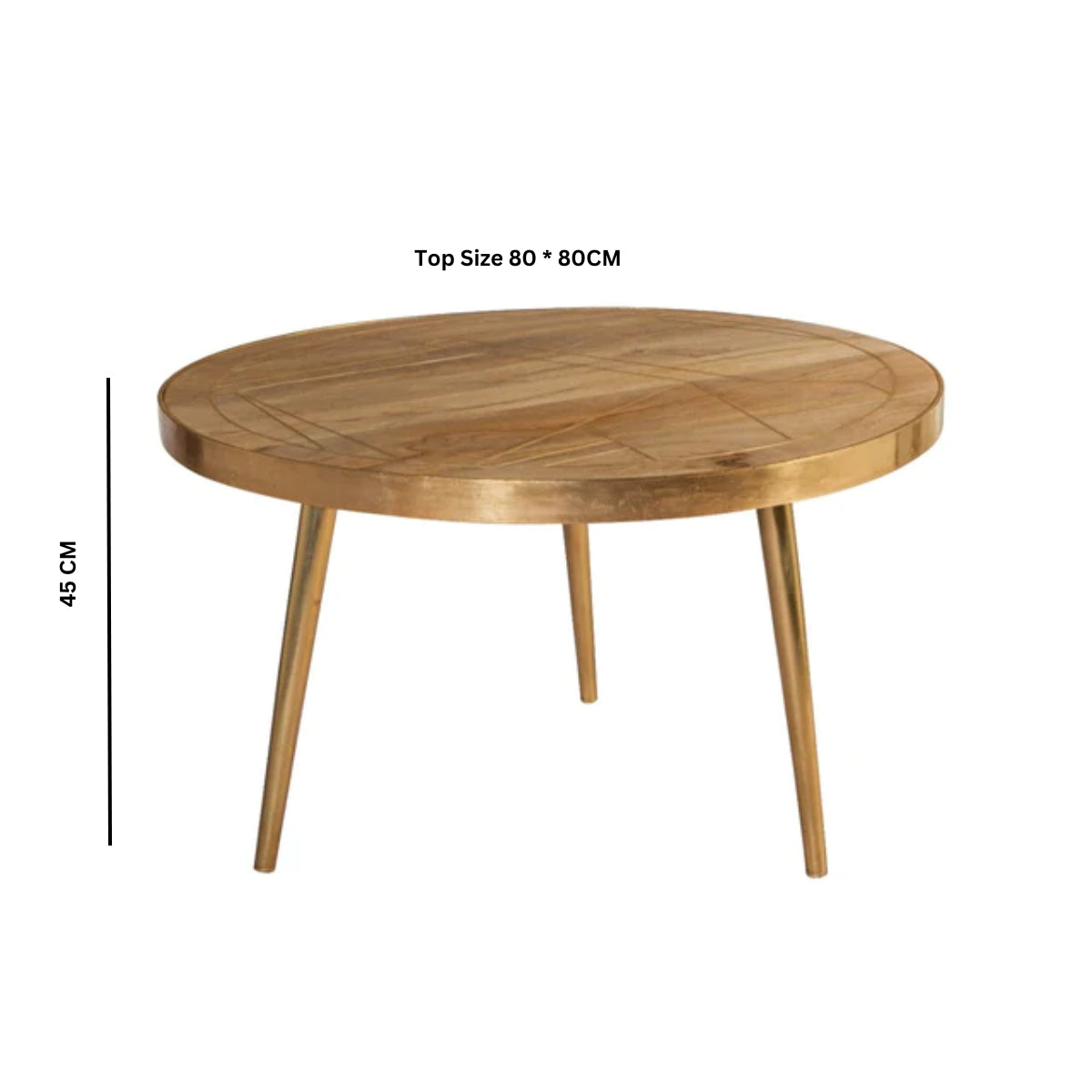 Boston Light Gold Round Coffee Table