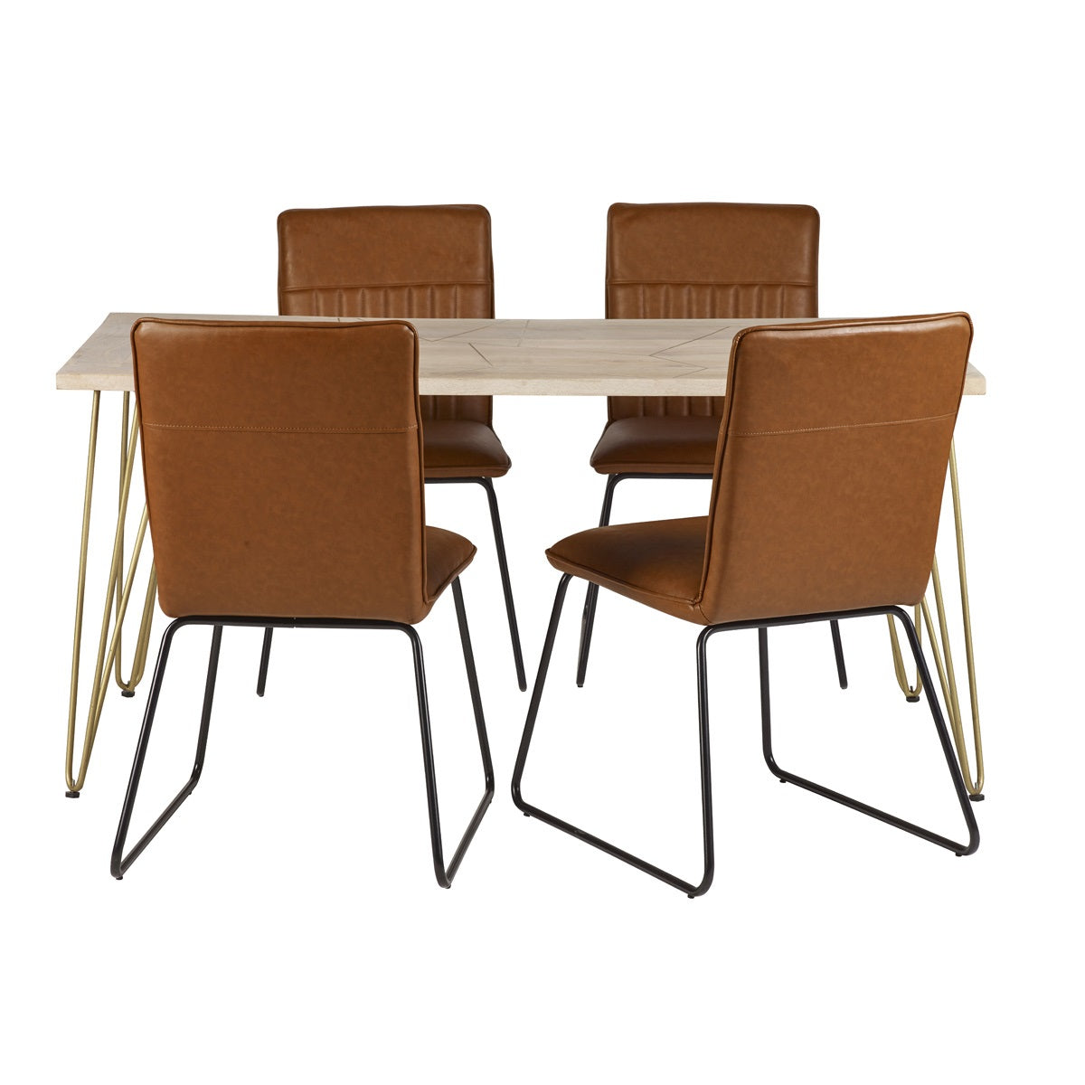 Boston Light Gold Dining Table