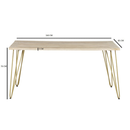 Boston Light Gold Dining Table