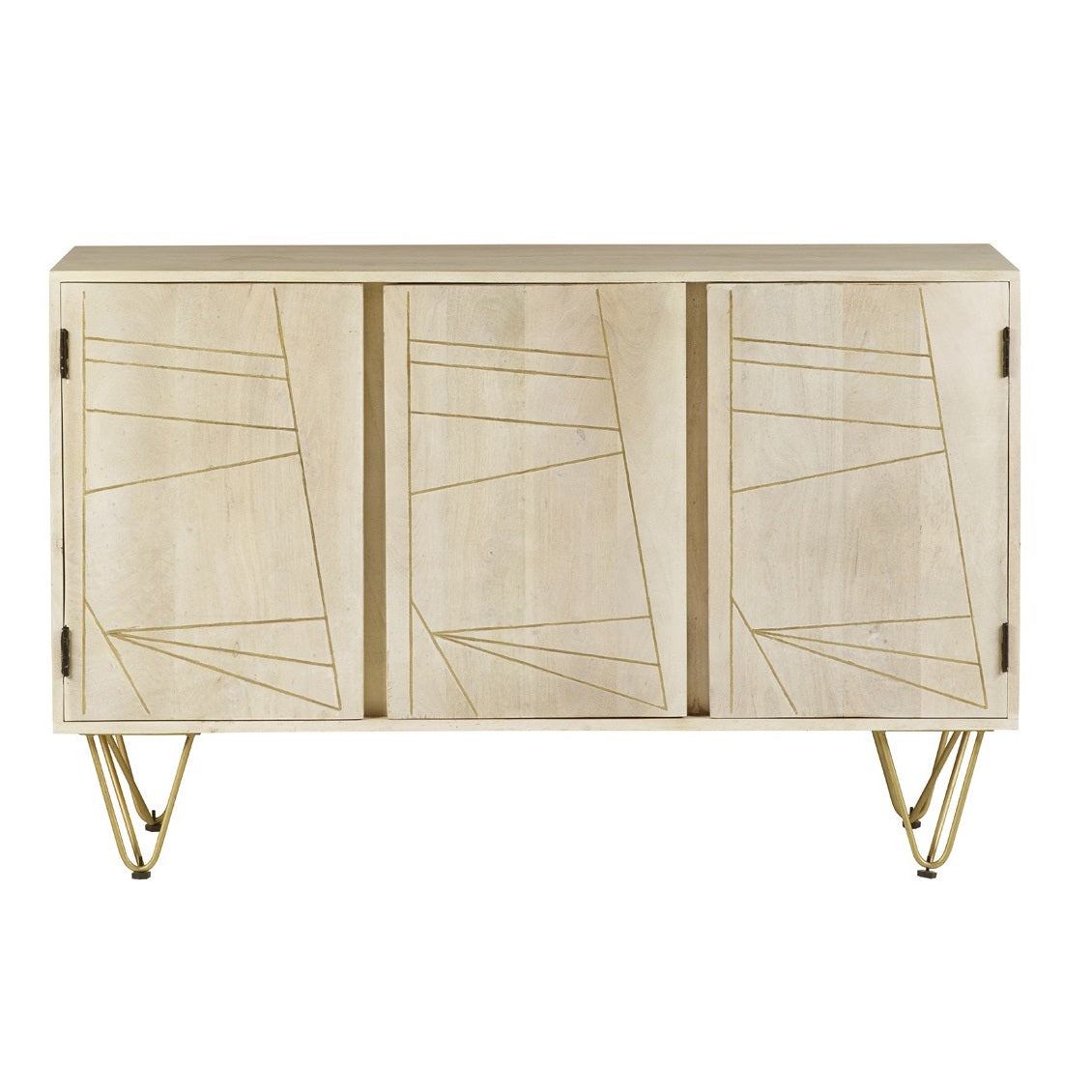 Boston Light Gold Large Sideboard 3 Doors