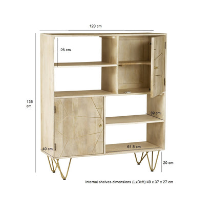 Boston Light Gold Display Cabinet